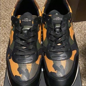 Coach low top camo sneakers